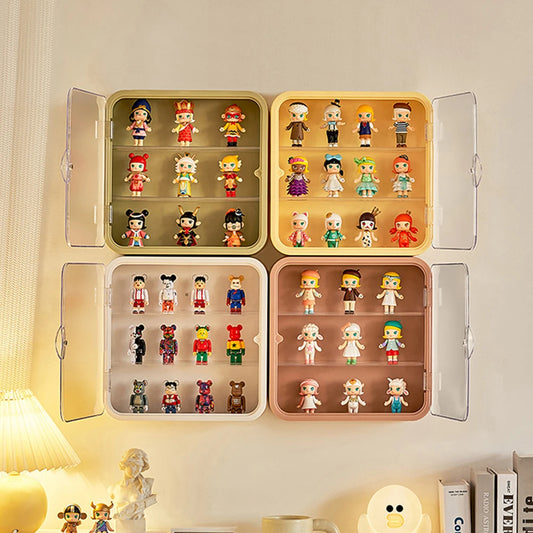 3-layer blind box storage display rack, transparent wall mounted cabinet, handmade doll frame, plush toy, Bubble Mart display bo Peaceful Pleasures Health and Wellness