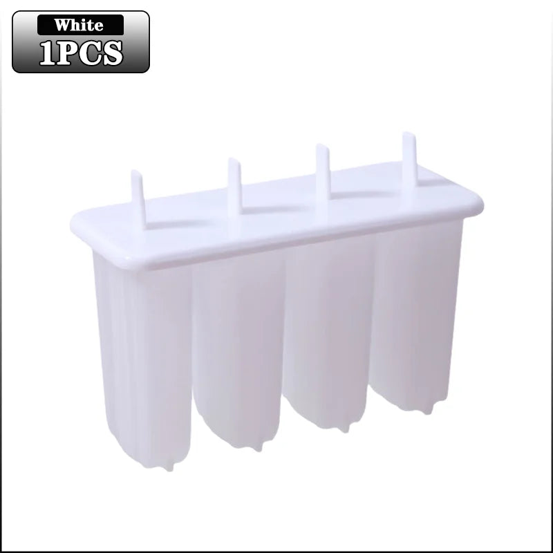 4-Compartment Popsicle Mold with Lid – Reusable DIY Ice Cream Set