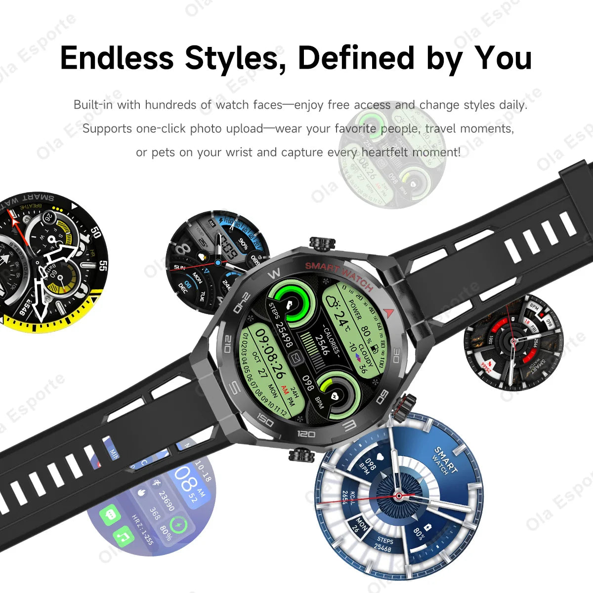 Military Men Smart Watch Health Monitor Wireless Call Smartwatch Fitness IP68 Waterproof Sports Watches for Men Android ‎HT30 Peaceful Pleasures Health and Wellness