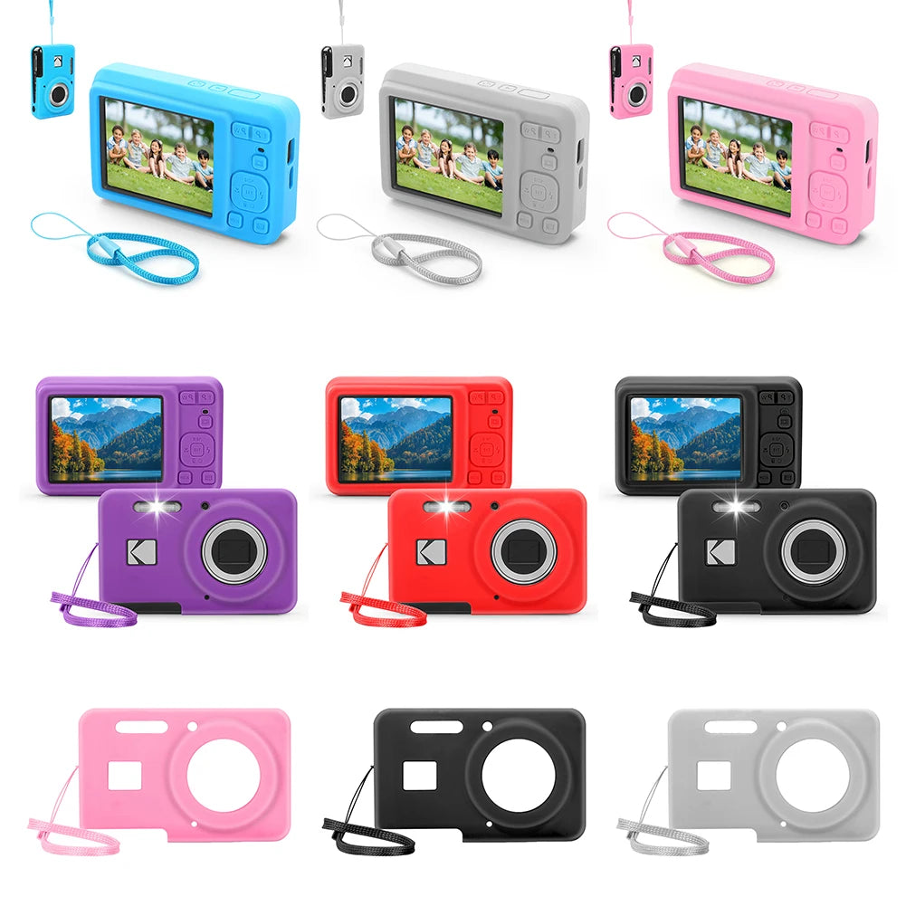 Silicone Camera Case for KODAK PIXPRO FZ55/FZ45 with Lanyard Peaceful Pleasures Health and Wellness
