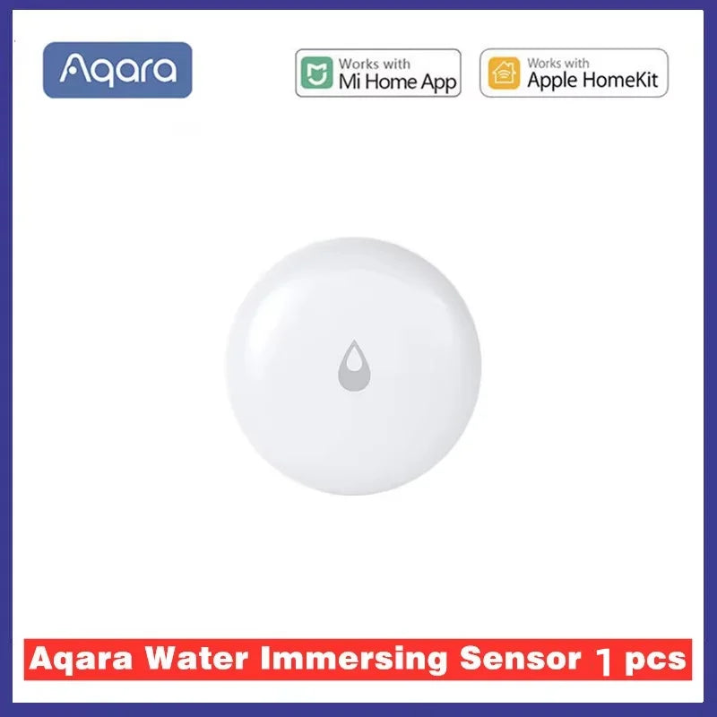 Aqara Water Leak Sensor ZigBee Water Immersing Detector Alarm Security Soaking Sensor Smart Home for Xiaomi Mi Home Homekit APP Peaceful Pleasures Health and Wellness Water Sensor 1 Pcs