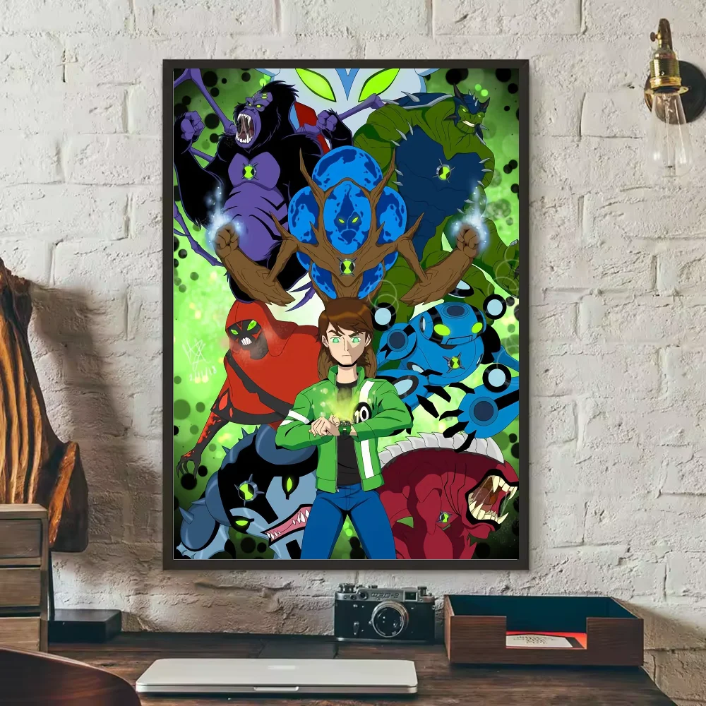 Ben 10 HD Waterproof PVC Wall Poster | Cartoon Home Decor Wall Art Poster Peaceful Pleasures Health and Wellness z4 30X40cmNoframe