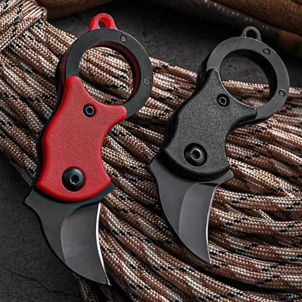 1pcs NEW Mini Keychain Pocket Knife Stainless Steel Camping Small Mini Portable Knife Peeler Fixed Blade Multi EDC Tool with Cha Peaceful Pleasures Health and Wellness