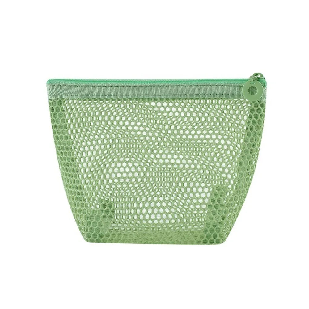 Transparent Mesh Cosmetic Bag – Mini Travel Makeup Pouch