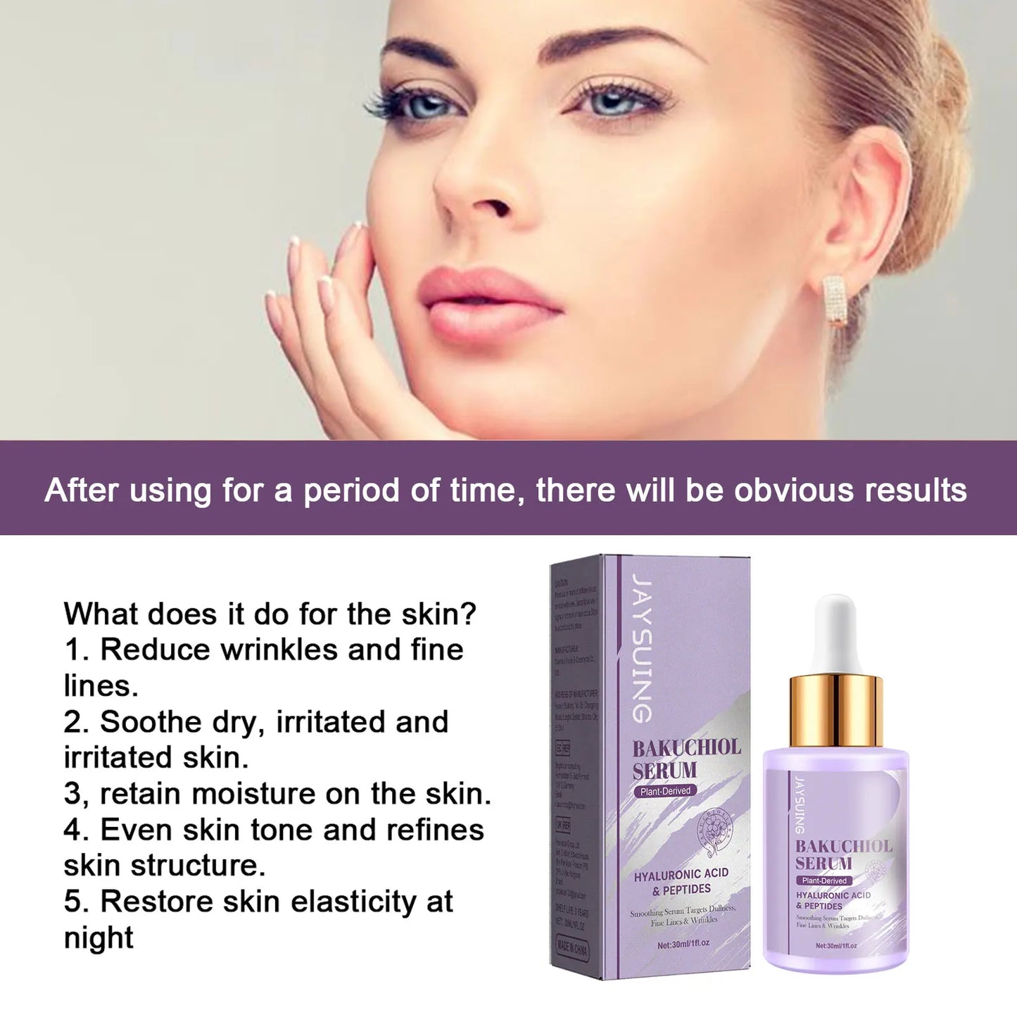 Bakuchiol Anti-Aging Face Serum – Firming & Wrinkle Fade 30ml