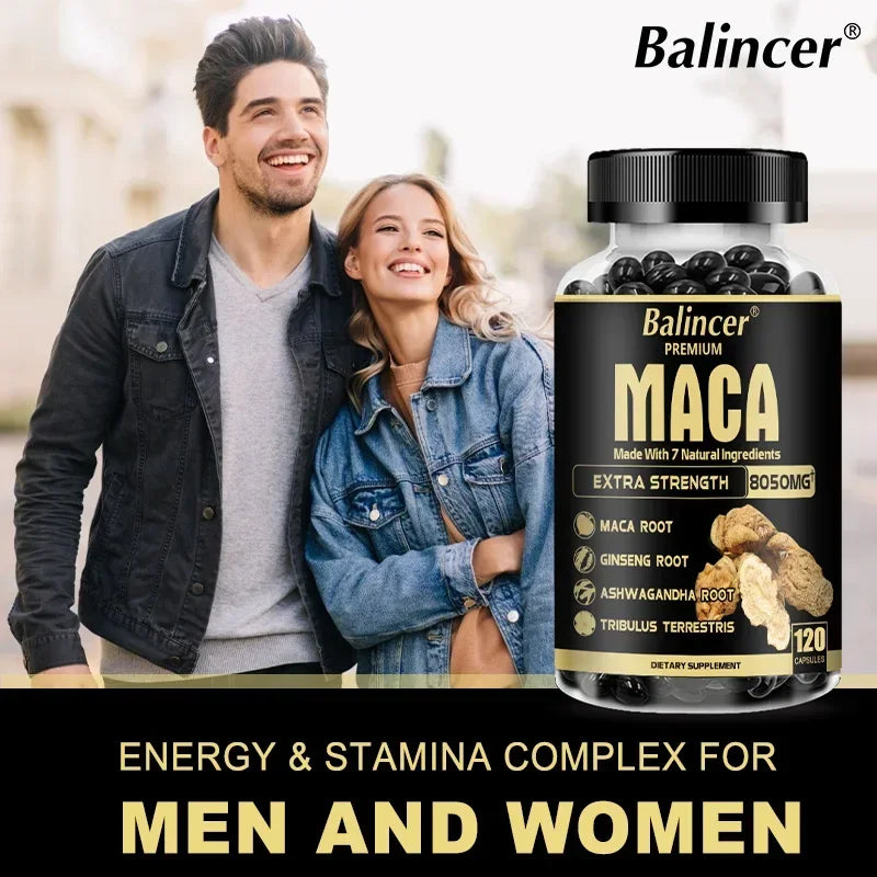 Organic Maca Root - with Panax Ginseng - Helps Provide Strength and Endurance During Workouts and Improves Mental Focus Peaceful Pleasures Health and Wellness