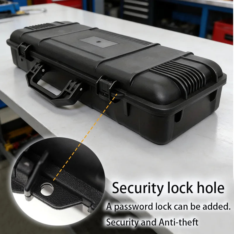 Safety Instrument Tool Box Protective Waterproof Shockproof Toolbox Sealed Tool Case Impact Resistant Suitcase With Sponge Peaceful Pleasures Health and Wellness