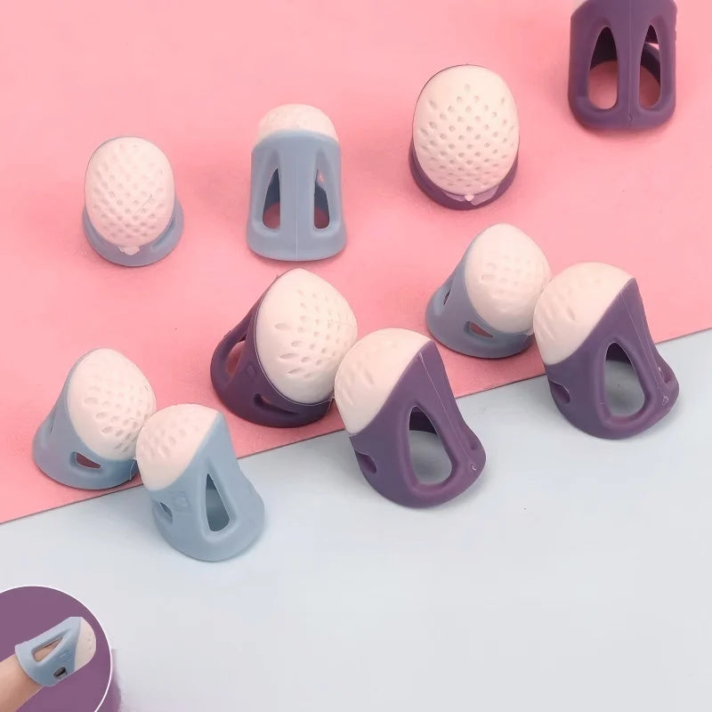 Silicone Finger Thimbles Anti-Slip Reusable Fingertip Covers 10pc