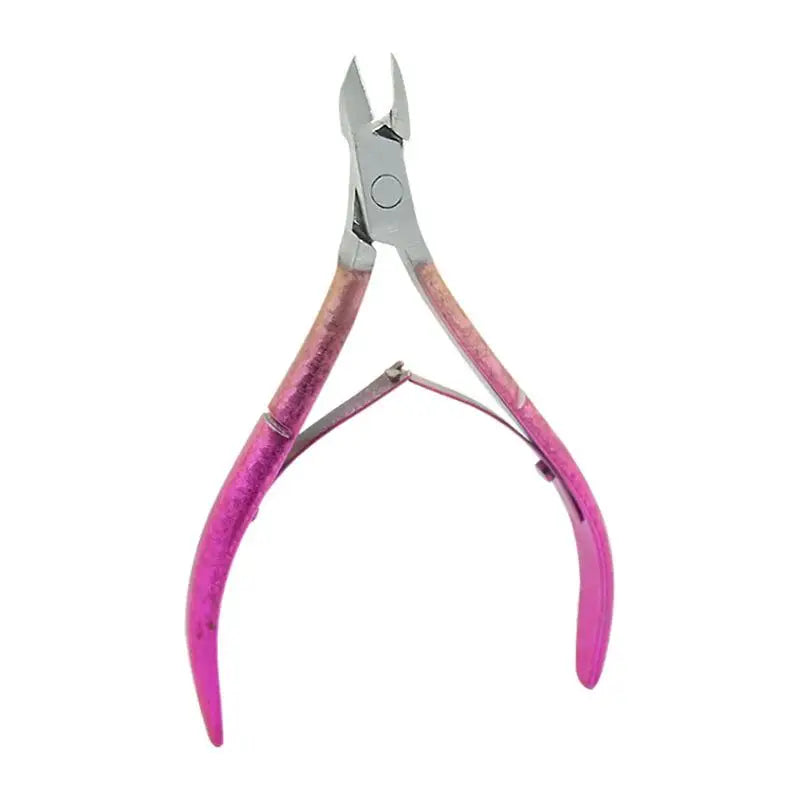 1 Pcs Cuticle Nippers Nail Manicure Cuticle Scissors Clippers Trimmer Dead Skin Remover Pedicure Stainless Steel Cutters Tool Peaceful Pleasures Health and Wellness OPP gradient pink