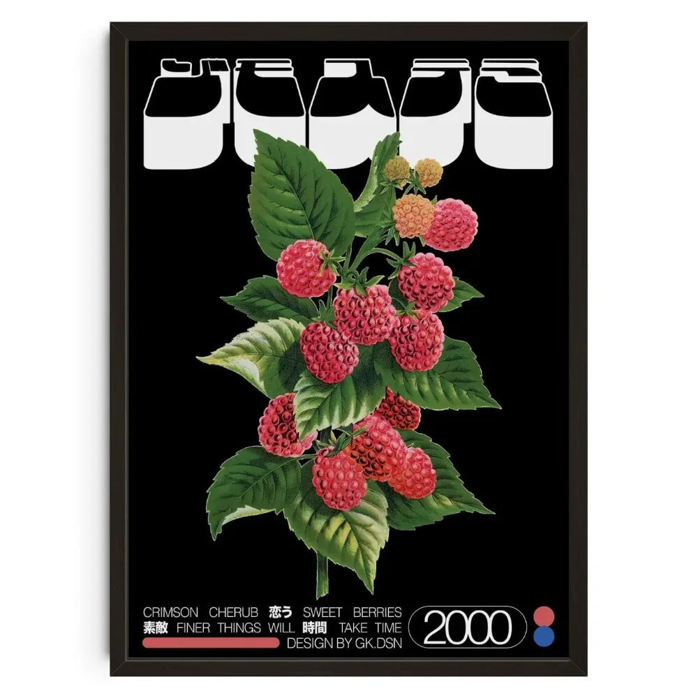 Japanese Retro Floral Canvas Wall Art | Unframed Poster