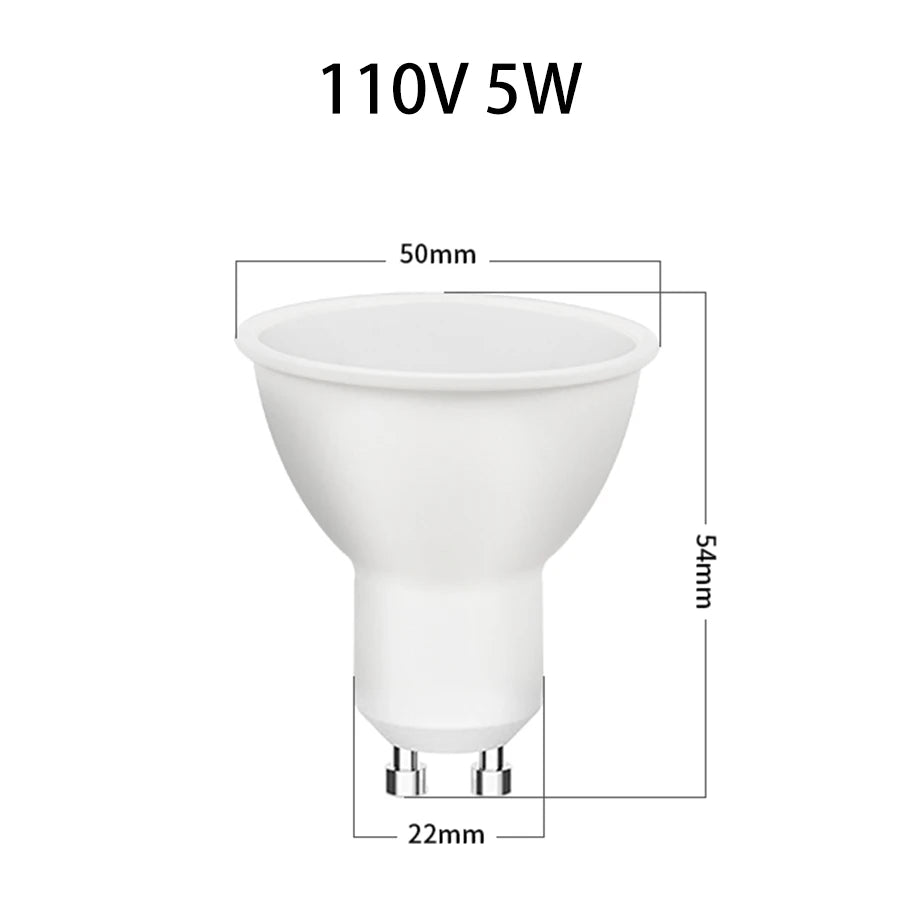 220V 110V 5W 7W 9W Tuya Smart WiFi GU10 LED Bulb GU10 Spotlight Alexa Lamp Smart Life App Google Assistant Alice Voice Control Peaceful Pleasures Health and Wellness 110V 5W Yes