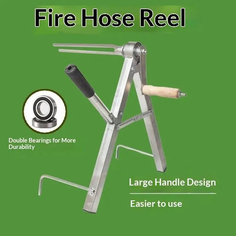 Portable Hose Reel Machine Manual Fire Water Pipe Winder Foldable Agricultural Irrigation Artifact Winding Rack Peaceful Pleasures Health and Wellness Default Title