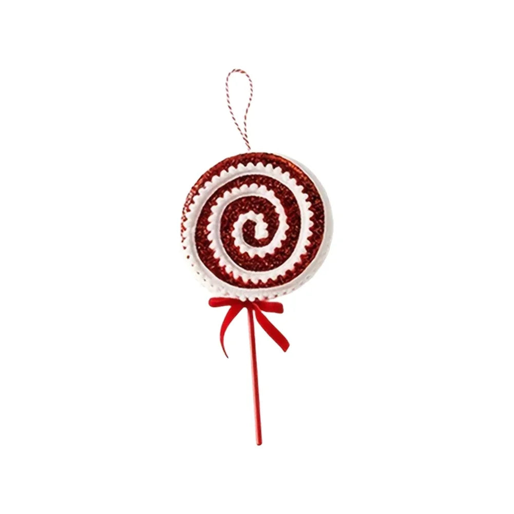 Glitter Lollipop Christmas Ornament | Sparkly Swirl Tree Decor