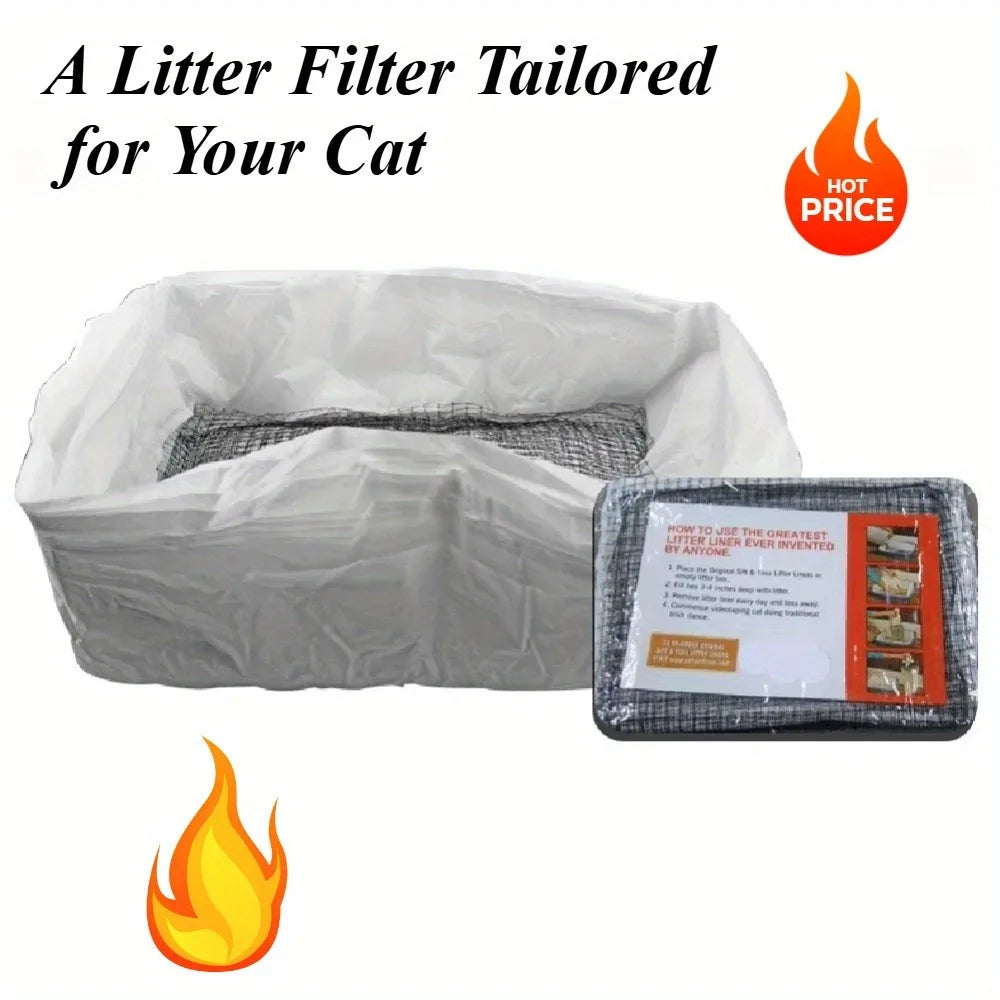 10pcs Washable Cat Litter Filters - Easy to Use, Recyclable, Excellent Workmanship, Designed for Pet Litter Box Liners Peaceful Pleasures Health and Wellness