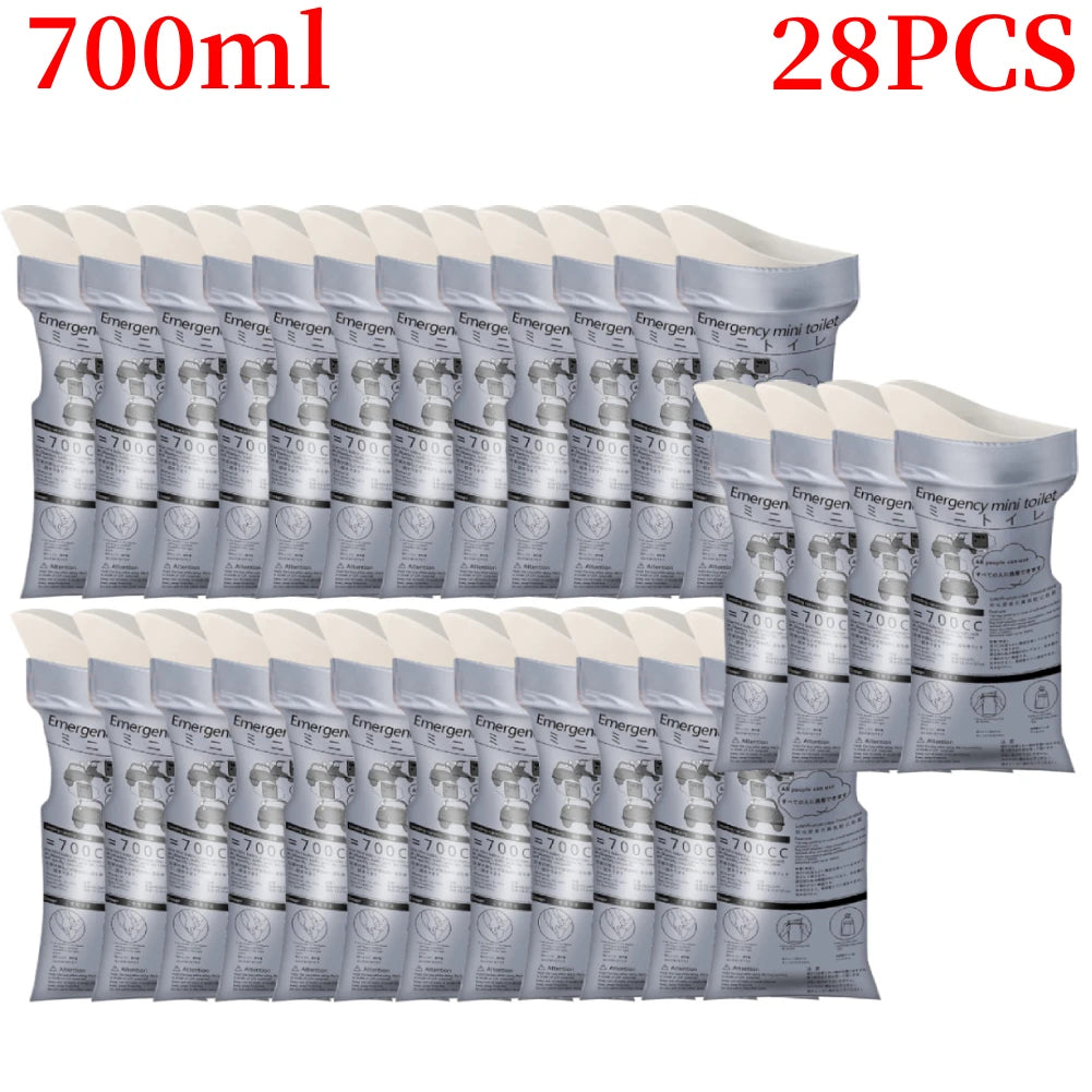 4-32Pcs Outdoor Emergency Urine Bags 700ml Disposable Travel Mobile Toilet Portable Urinal Bag for Female Baby Male Vomiting Bag Peaceful Pleasures Health and Wellness 700ml 28PCS