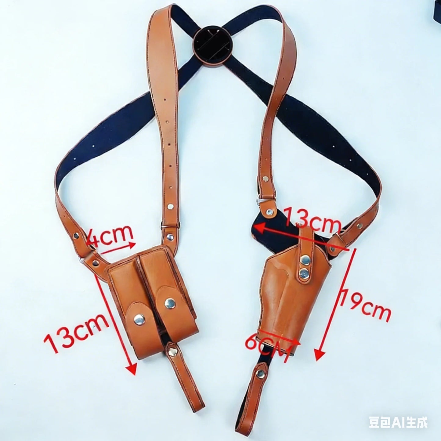 Concealed tactical hunting underarm holster PU Leather Gun 1911 Glock 17 19 31 Holster with Double Magazine Pouch Peaceful Pleasures Health and Wellness