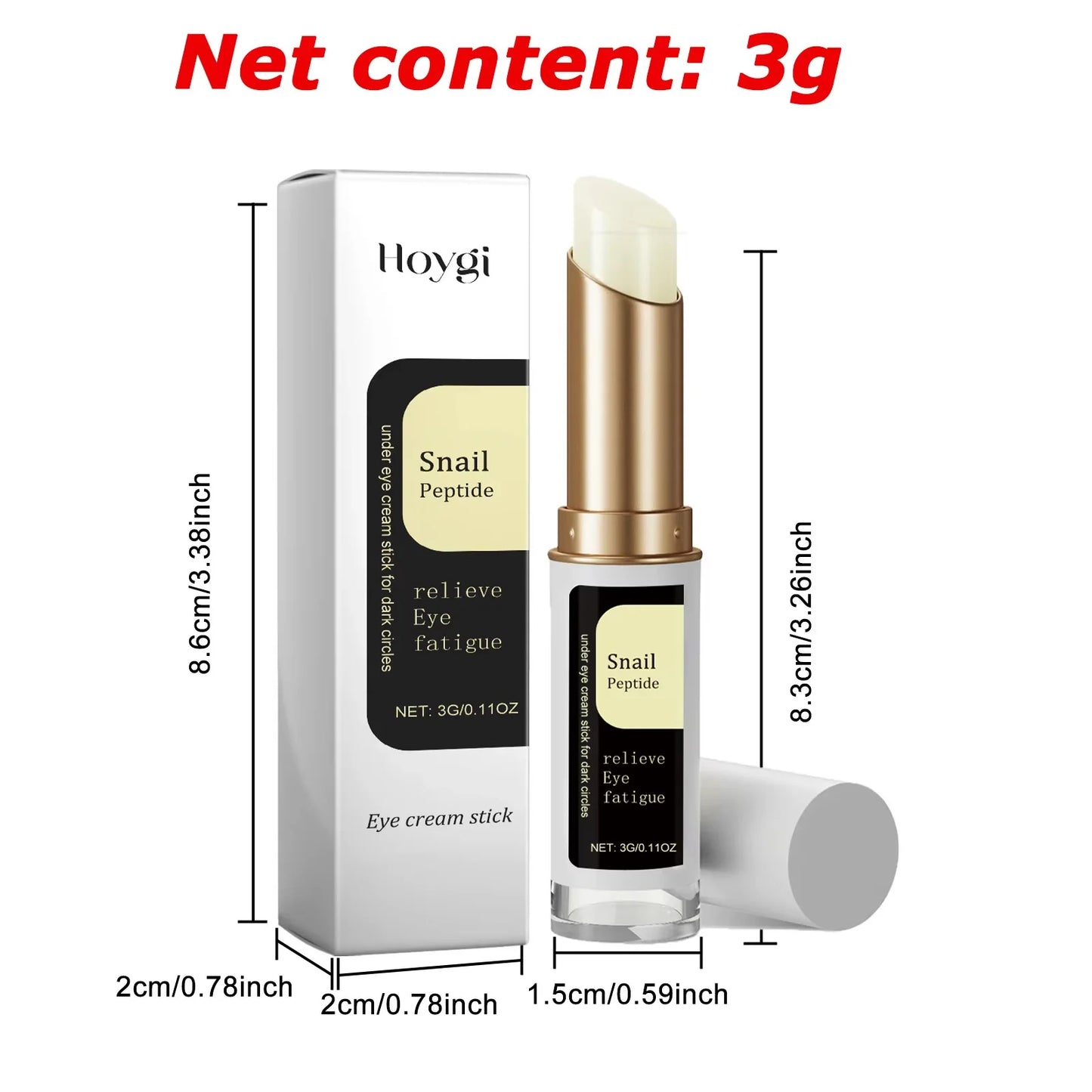 Snail Eye Cream Stick – Dark Circles, Wrinkles & Puffiness Peaceful Pleasures Health and Wellness