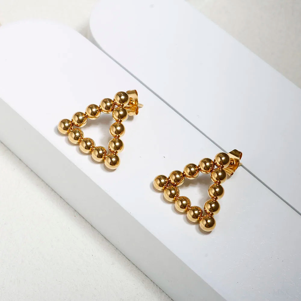 Women's Gold Hoop Earrings – 18K Stainless Steel, Waterproof