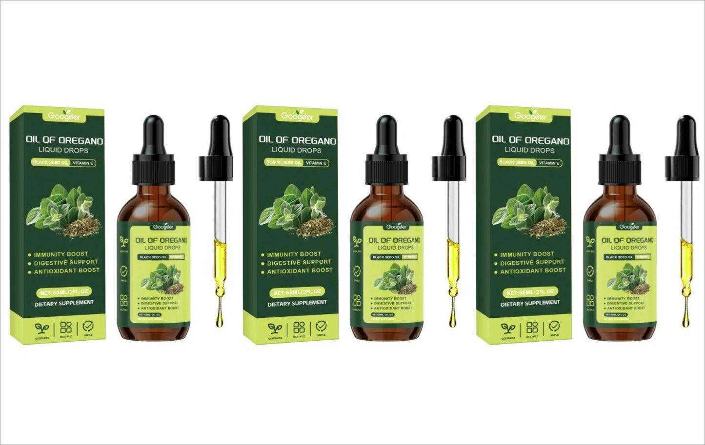 Oregano Oil Liquid Drops | Herbal Immune Support Supplement
