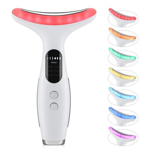 7in1 Neck Face Beauty Device Photon Neck Face Lifting Massager Reduce Double Chin Skin Tightening Facial Massager Skincare Tool Peaceful Pleasures Health and Wellness