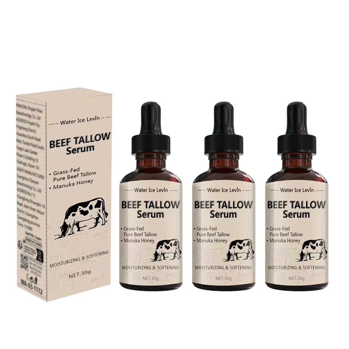Beef Tallow Serum – Manuka Honey & Hyaluronic Acid | All Skin