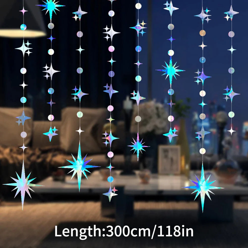 Star Hanging Decoration Pendant Set – Party & Wedding Decor