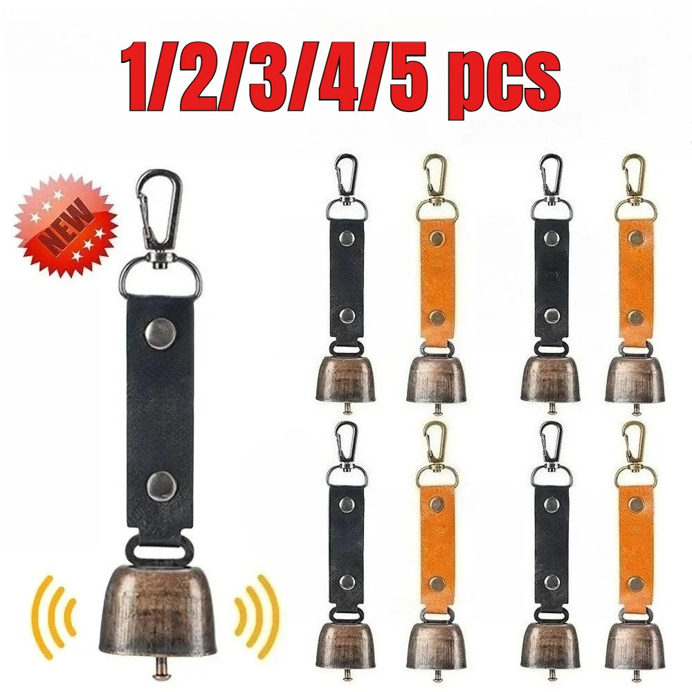 Outdoor Repellent Bear Bell Camping Retro Wind Chime Keychain Accessories Hiking Reminder Pet Pendant Bell for Fishing Peaceful Pleasures Health and Wellness