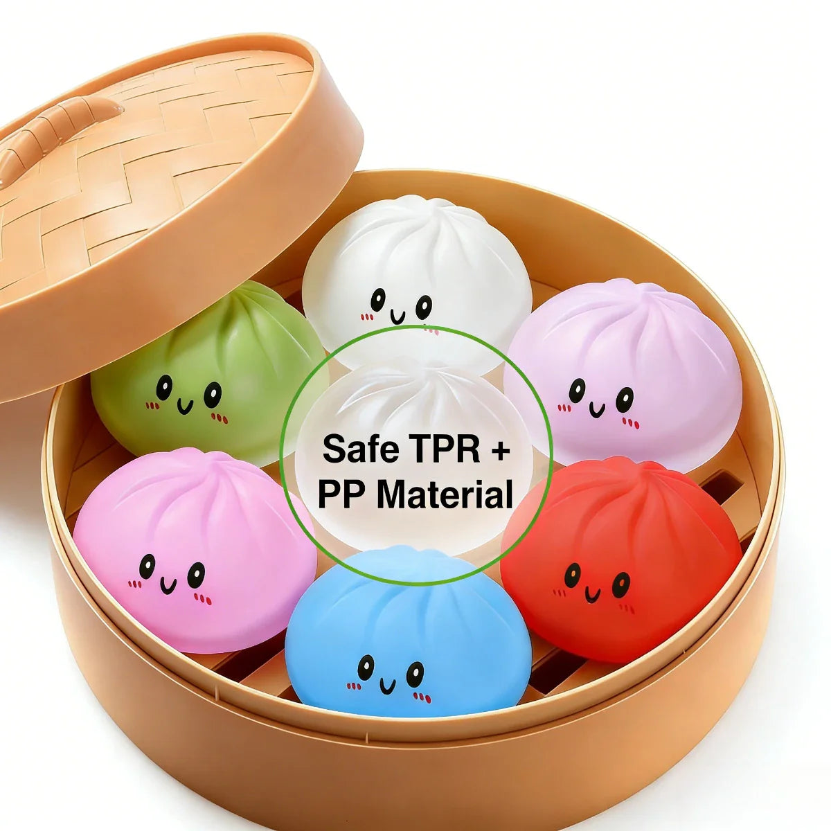Kawaii Dumpling Squishy Toy – Slow Rising Squeeze Desk Decor