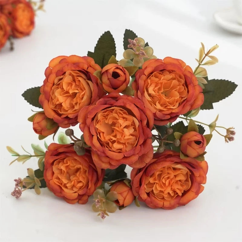 Artificial Silk Peony Flowers | Wedding & Home Decor Bouquet