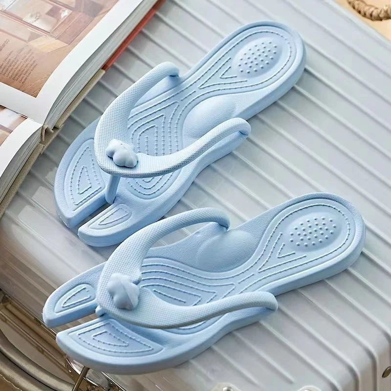 Women's Foldable Travel Flip Flops – Non-Slip Beach Sandals