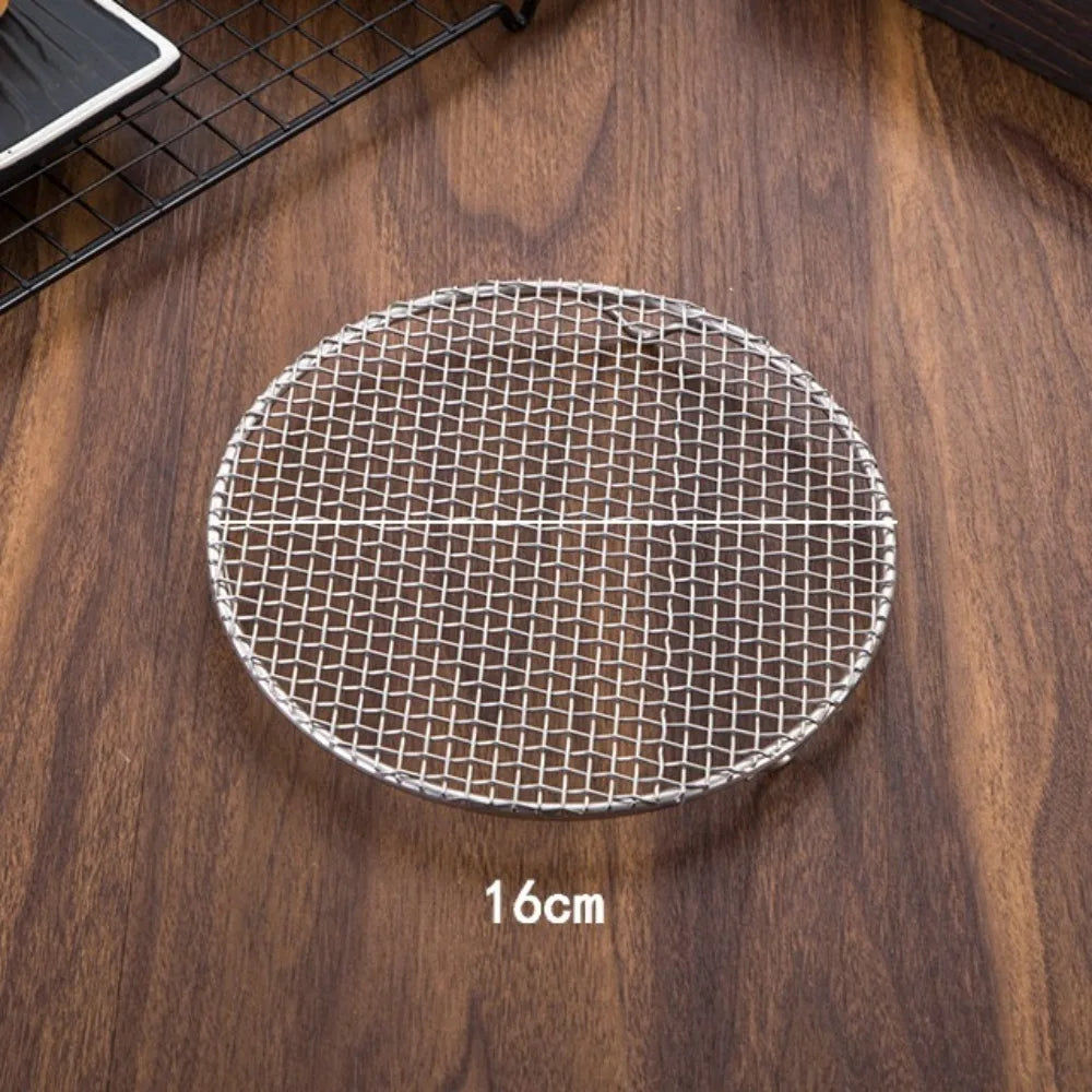 Stainless Steel Tempura Frying Net | Round BBQ Draining Net