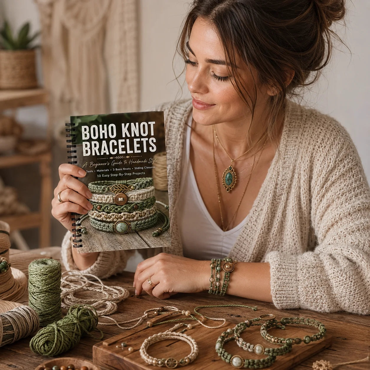 Boho Knot Bracelets Guide Handmade Bracelet Making Book Beginner