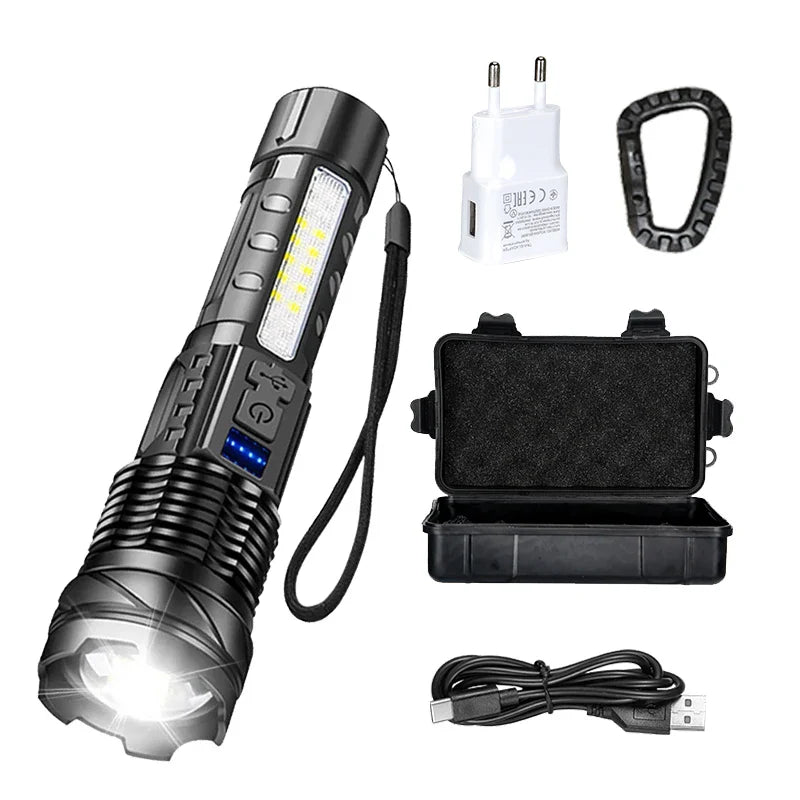 P50 LED Tactical Flashlight 2000LM | Zoom, Rechargeable USB-C