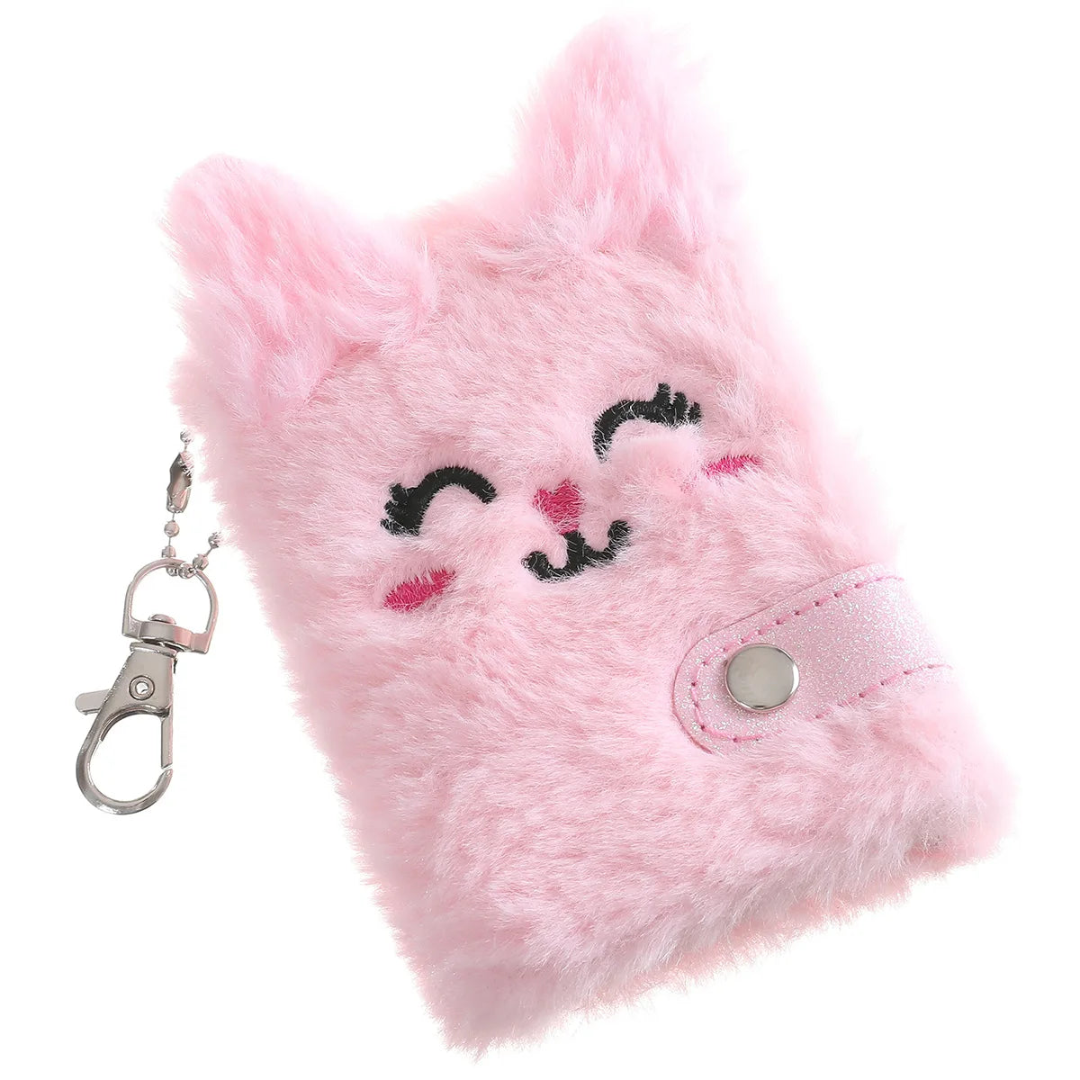 Kawaii Cat Plush Notebook & Keychain | Girls Journal Planner