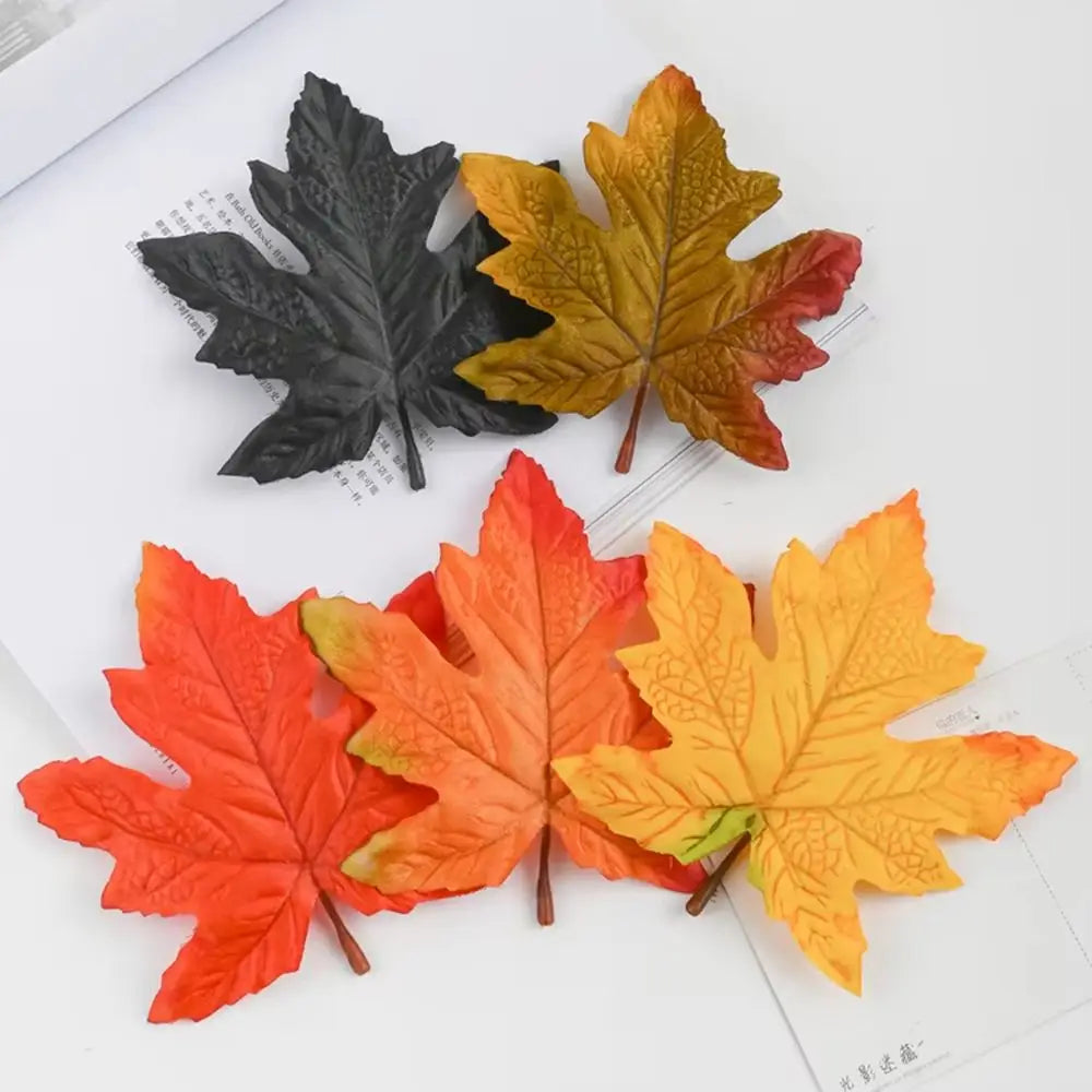 Artificial Silk Maple Leaves 10/20pcs – Autumn Wedding & Home Decor