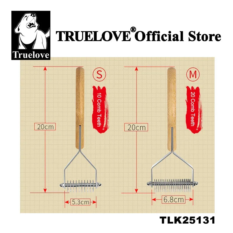 Truelove Pet Grooming Brush Dogs and Cats,Tangles Undercoat,Safe Sensitive Skin Deshedding Pet Brush Removes Loose Hair Tangles Peaceful Pleasures Health and Wellness