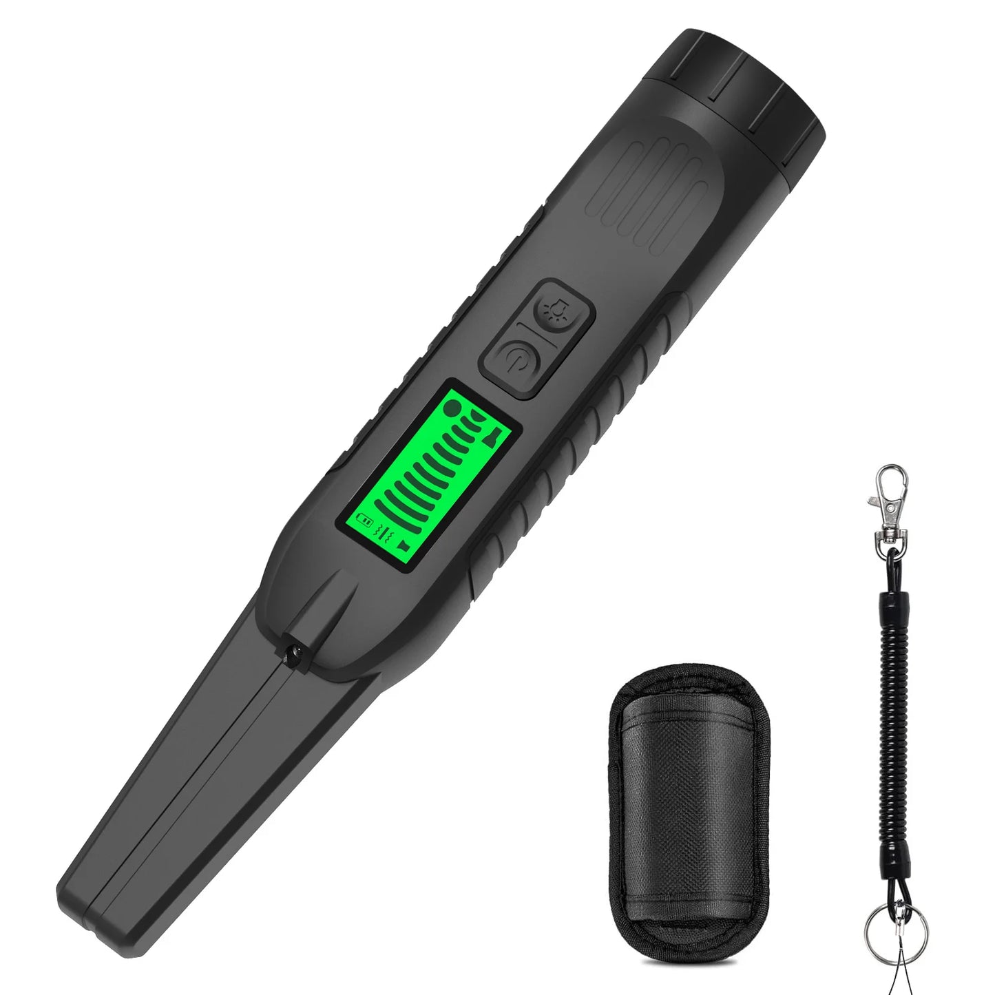 Professional Metal Detector with 360° Scan, Built-in Flashlight & LCD Display High Sensitivity Detector For Beach/Field Hunting Peaceful Pleasures Health and Wellness Black
