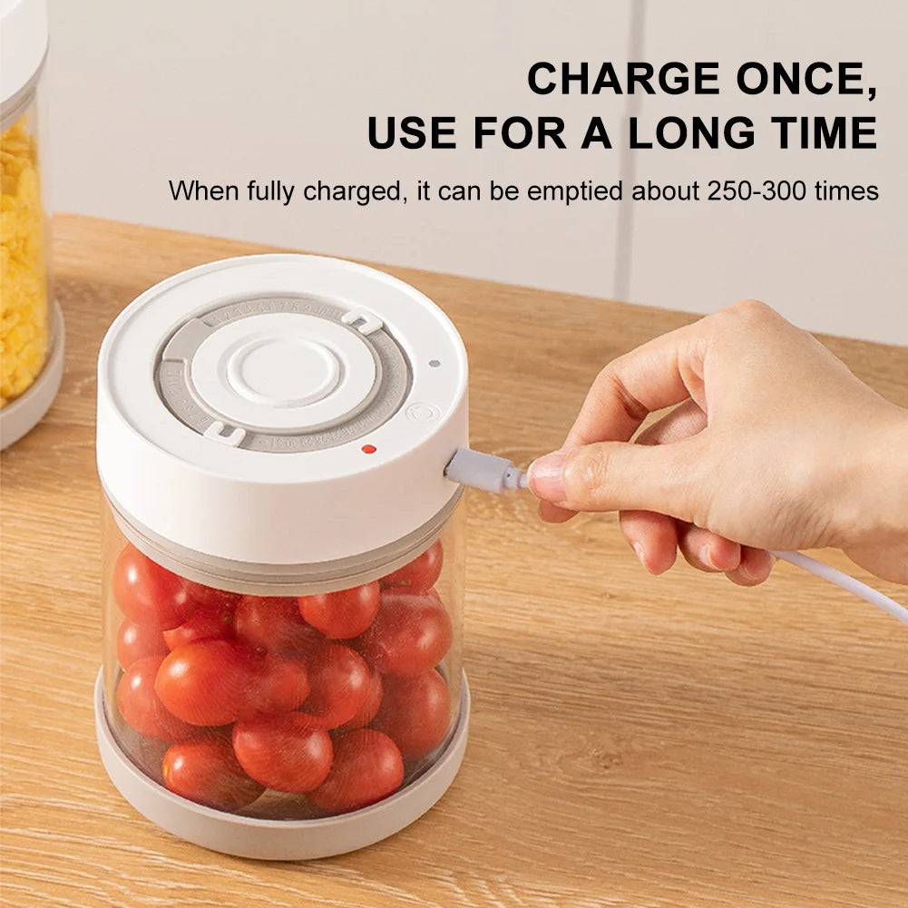 Kitchen Moisture-proof Glass Coffee Bean Jar Automatic Intelligent Vacuum Storage Sealed Jar Food Fruit Cereals Tea Container Peaceful Pleasures Health and Wellness