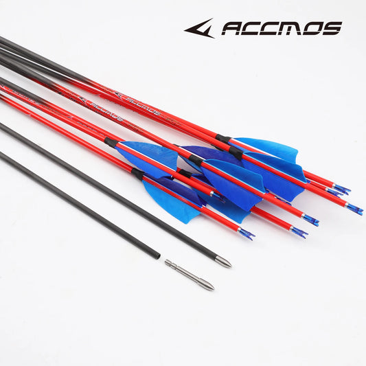 ACCMOS Pure Carbon Arrow Spine 400-1000 ID Archery Orange Shaft Peaceful Pleasures Health and Wellness Sp900 6pcs