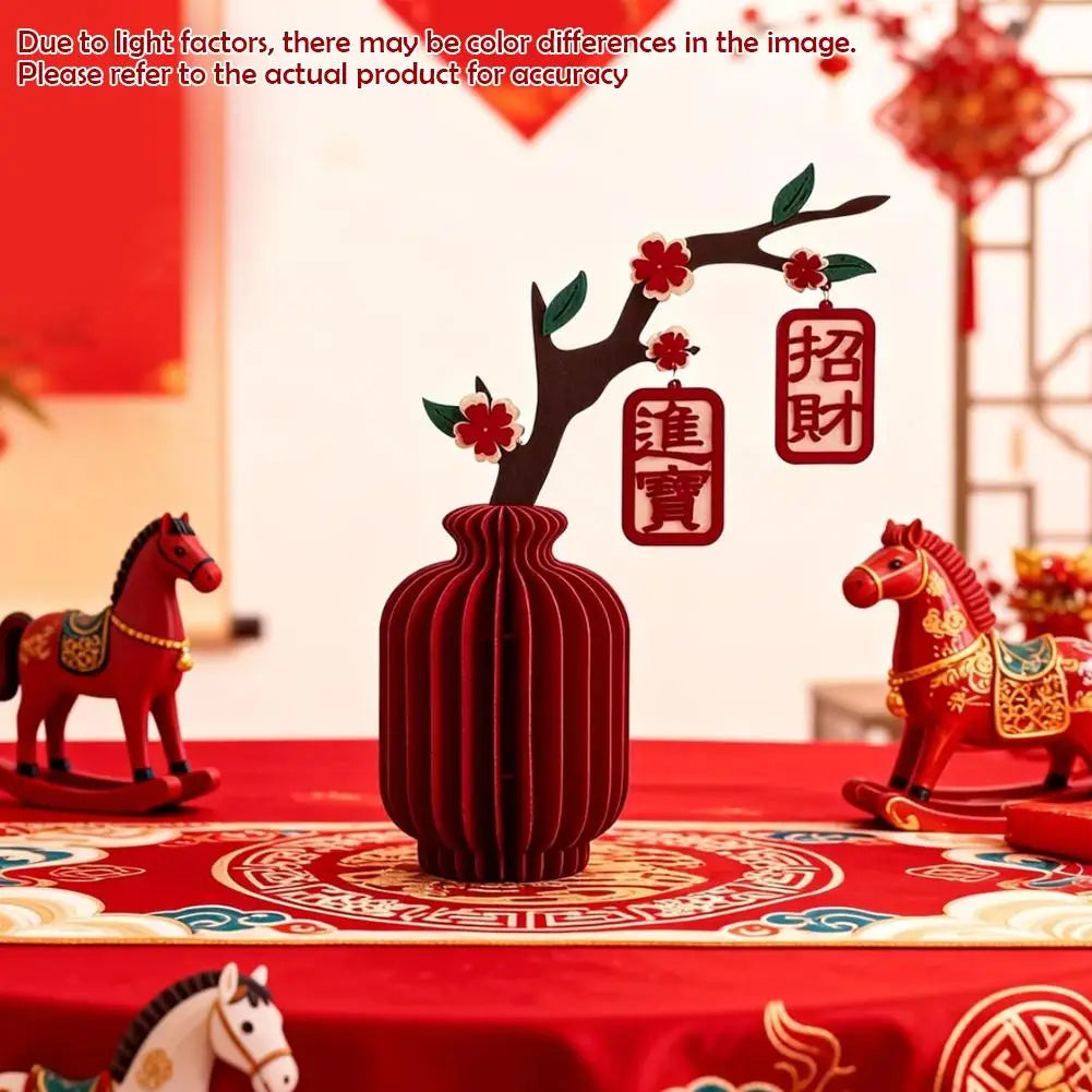 Creative Lantern Design Home Decoration Wedding Room Fabric Vase New Year Living Room Chinese Spring Festival Housewarming Gift Peaceful Pleasures Health and Wellness