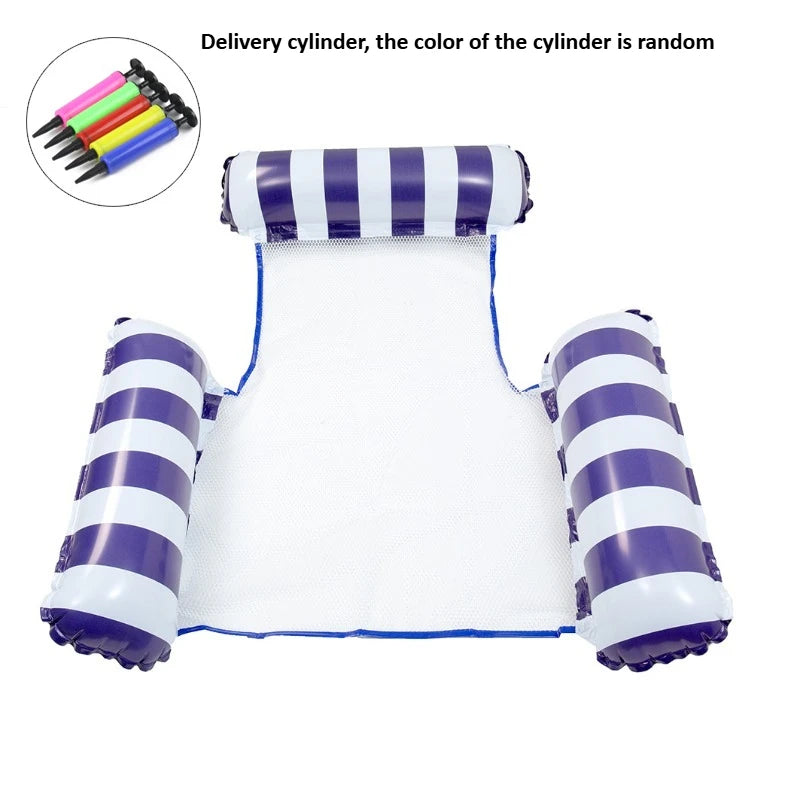 Inflatable Pool Float Mat – Foldable Water Hammock Lounge