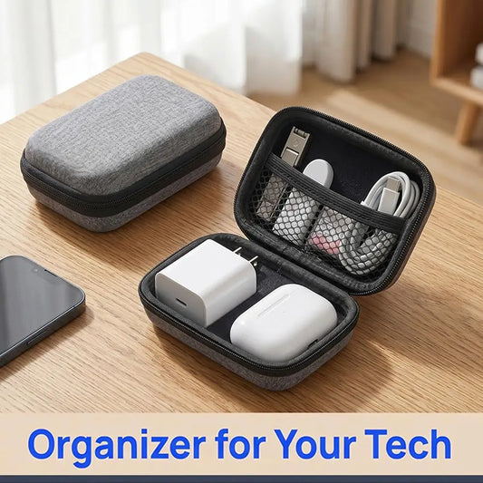Portable Earphone & Cable Organizer Pouch | Multi-Size Tech Bag Tech Accessory Pouch Peaceful Pleasures Health and Wellness