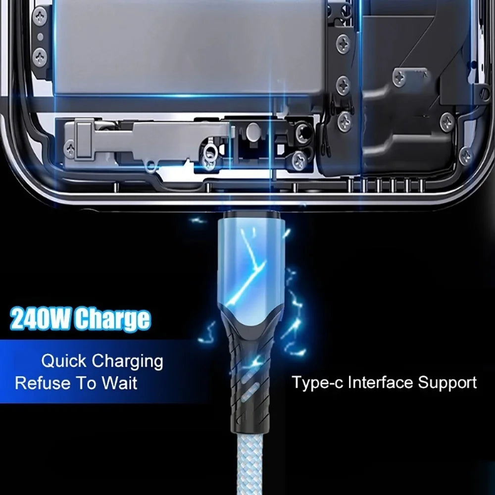 240W USB-C Fast Charging Cable QC4.0 | MacBook iPhone Samsung