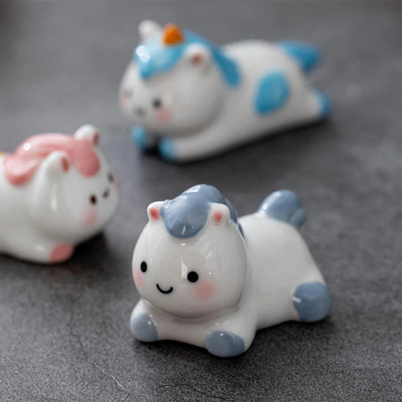 Ceramic Horse Chopstick Rest & Flatware Organizer | Table Decor Chopstick Rest Peaceful Pleasures Health and Wellness
