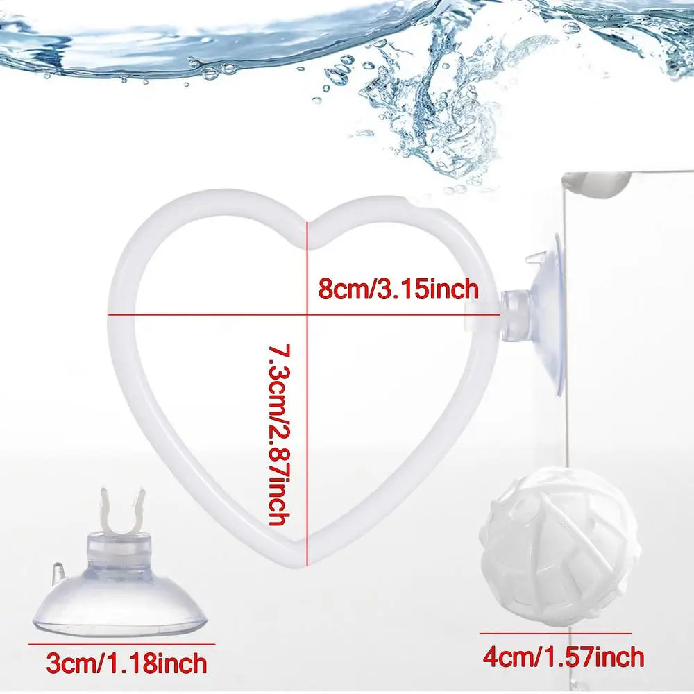 Betta Exercise Ring with Filter Balls 2PCS Interactive Enrichment Toy, Fish Play Training for Swimming Feeding, Aquarium Toy Peaceful Pleasures Health and Wellness B