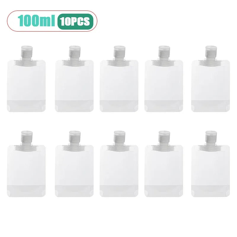 Refillable Squeeze Travel Pouches – Leak-Proof 10-30 Pack