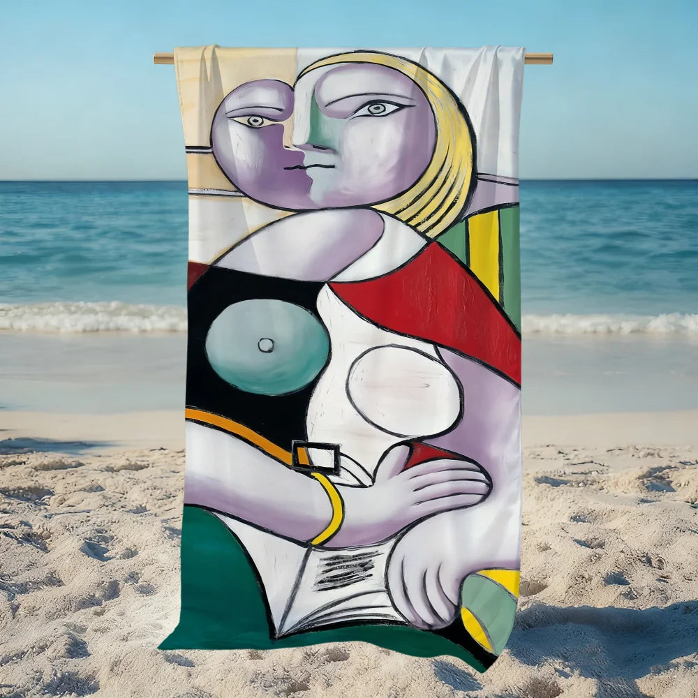 Pablo Picasso Art Quick-Dry Beach Towel | Pool, Gym & Travel Quick-Dry Beach Towel Peaceful Pleasures Health and Wellness