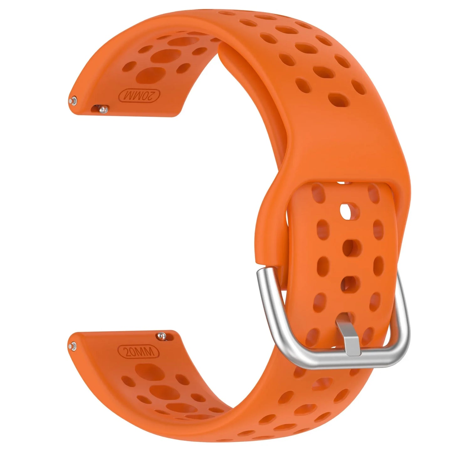 Amazfit Active 2 Silicone Watch Band – Breathable 20mm Strap Peaceful Pleasures Health and Wellness Orange For Amazfit Active 2