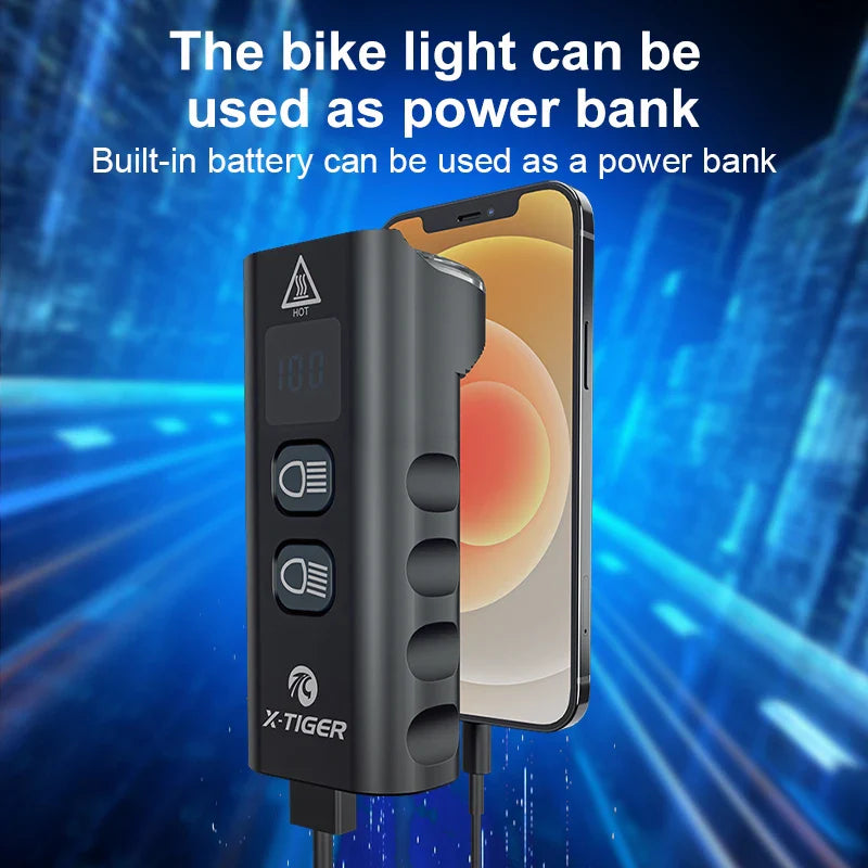 X-TIGER 1600LM Rechargeable Bike Light – 6400mAh MTB LED