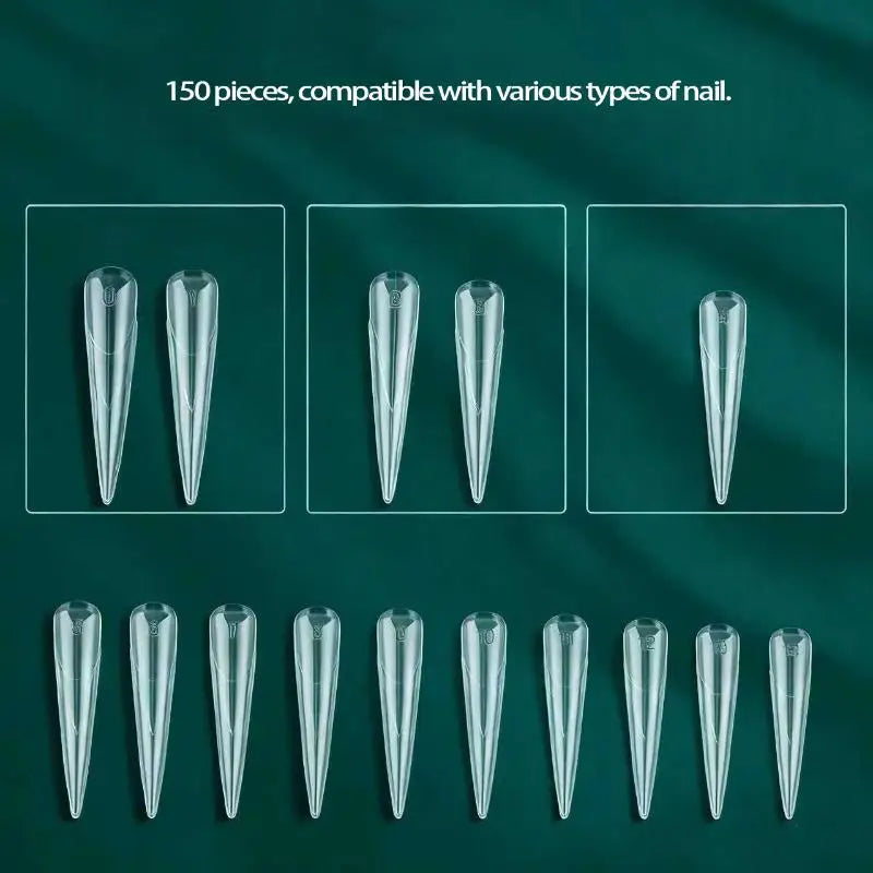 Innovative Butterfly Nail Dual Forms 150pcs Extended Length Reusable Gel Extension Molds Quick Building Mould For Manicure DIY Peaceful Pleasures Health and Wellness